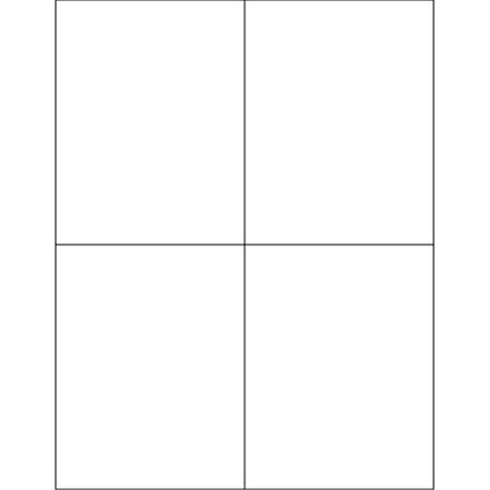 Officespace 4.25 x 5.5 in. White Rectangle Laser Labels, 400PK OF2536968